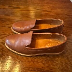 Patina leather loafers